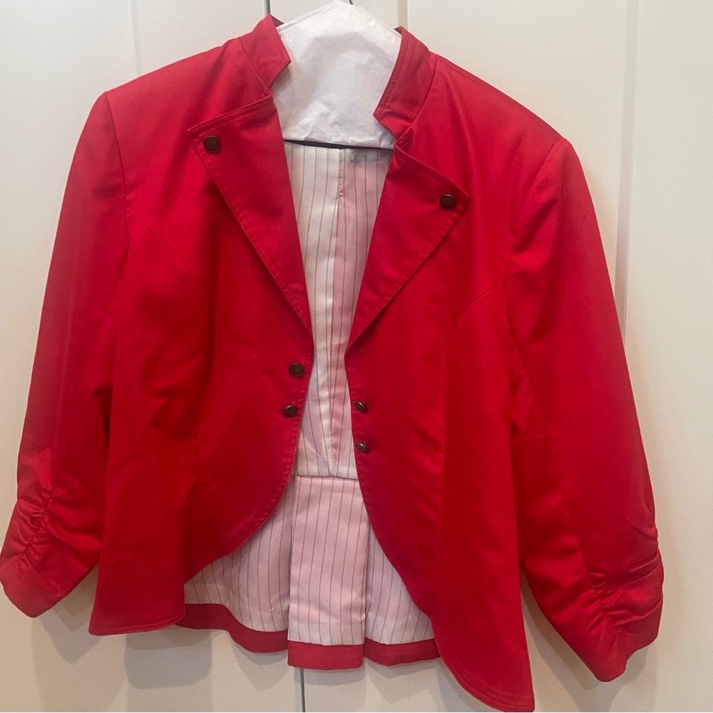 2 New Directions Blazers- Red & Khaki, like new